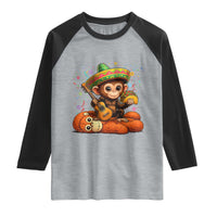 Cute Punch Baby Monkey Cinco De Mayo Raglan Shirt Funny Animal Gift