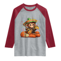 Cute Punch Baby Monkey Cinco De Mayo Raglan Shirt Funny Animal Gift