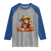 Cute Punch Baby Monkey Cinco De Mayo Raglan Shirt Funny Animal Gift
