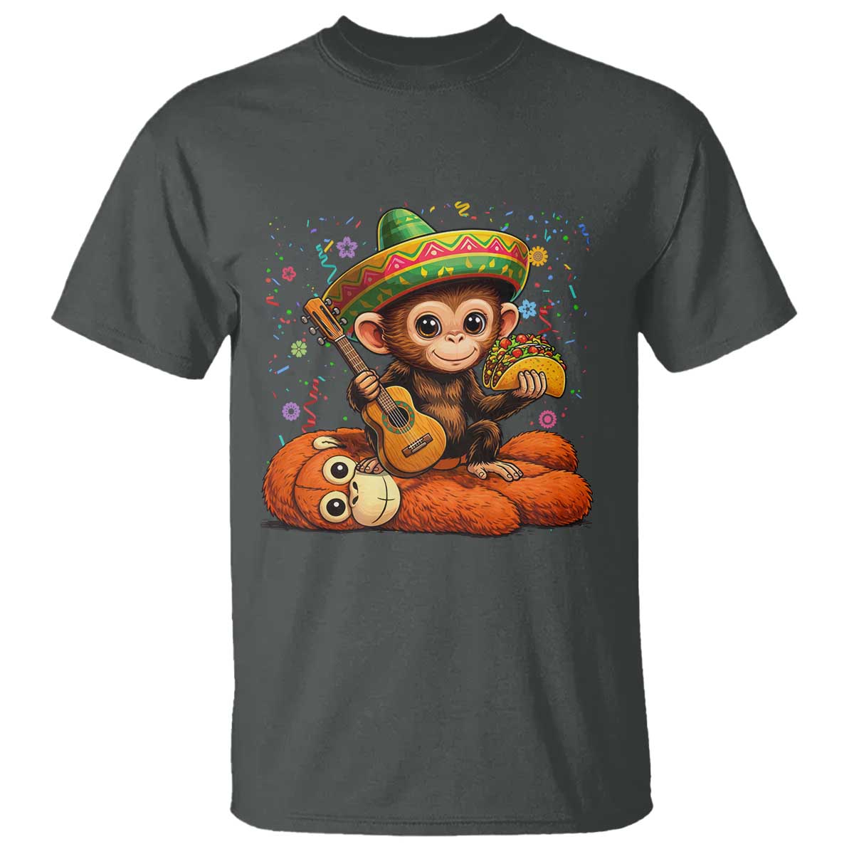 Cute Punch Baby Monkey Cinco De Mayo T Shirt Funny Animal Gift