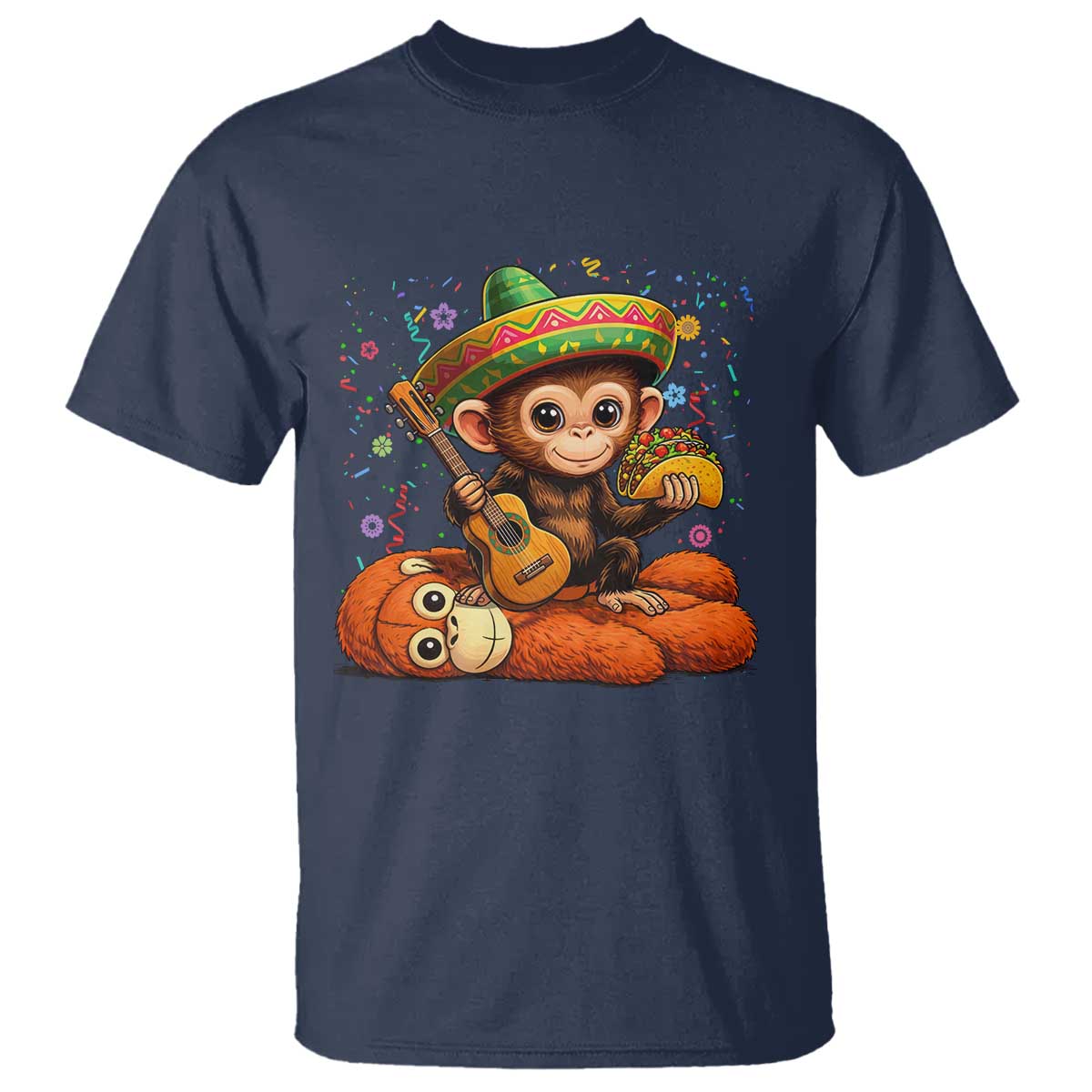 Cute Punch Baby Monkey Cinco De Mayo T Shirt Funny Animal Gift