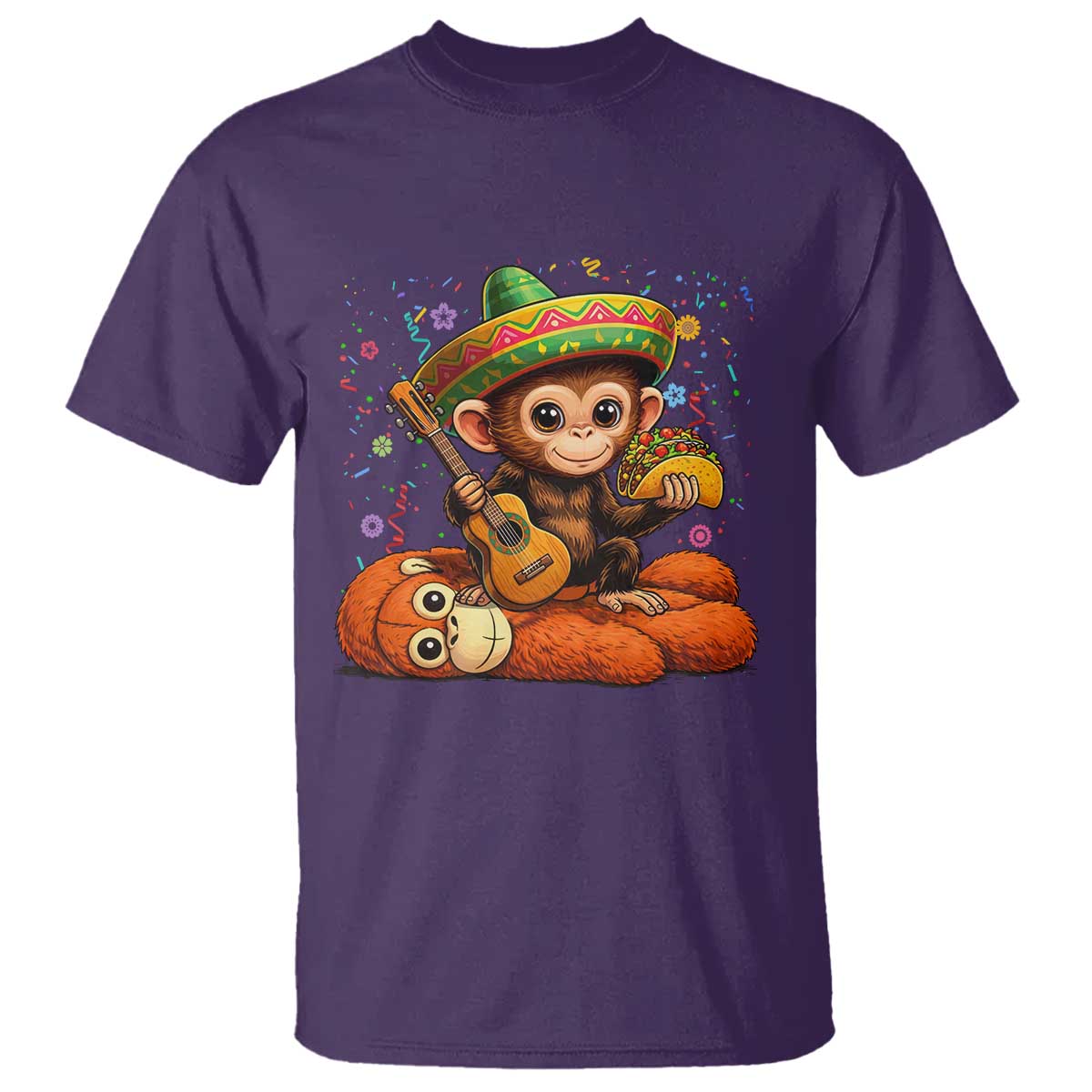 Cute Punch Baby Monkey Cinco De Mayo T Shirt Funny Animal Gift