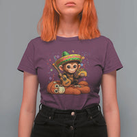 Cute Punch Baby Monkey Cinco De Mayo T Shirt For Women Funny Animal Gift