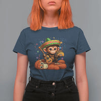 Cute Punch Baby Monkey Cinco De Mayo T Shirt For Women Funny Animal Gift