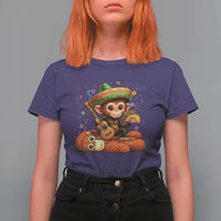Cute Punch Baby Monkey Cinco De Mayo T Shirt For Women Funny Animal Gift