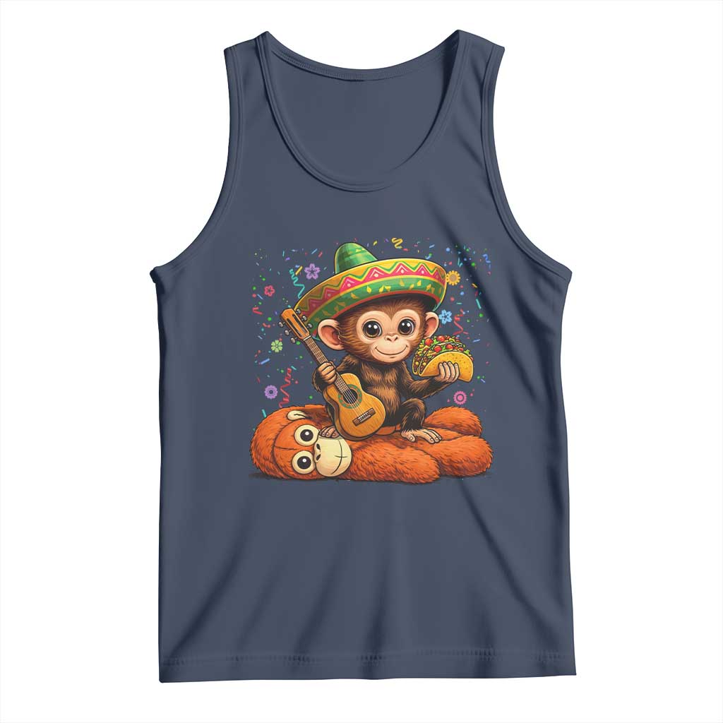 Cute Punch Baby Monkey Cinco De Mayo Tank Top Funny Animal Gift