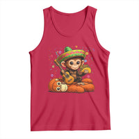Cute Punch Baby Monkey Cinco De Mayo Tank Top Funny Animal Gift