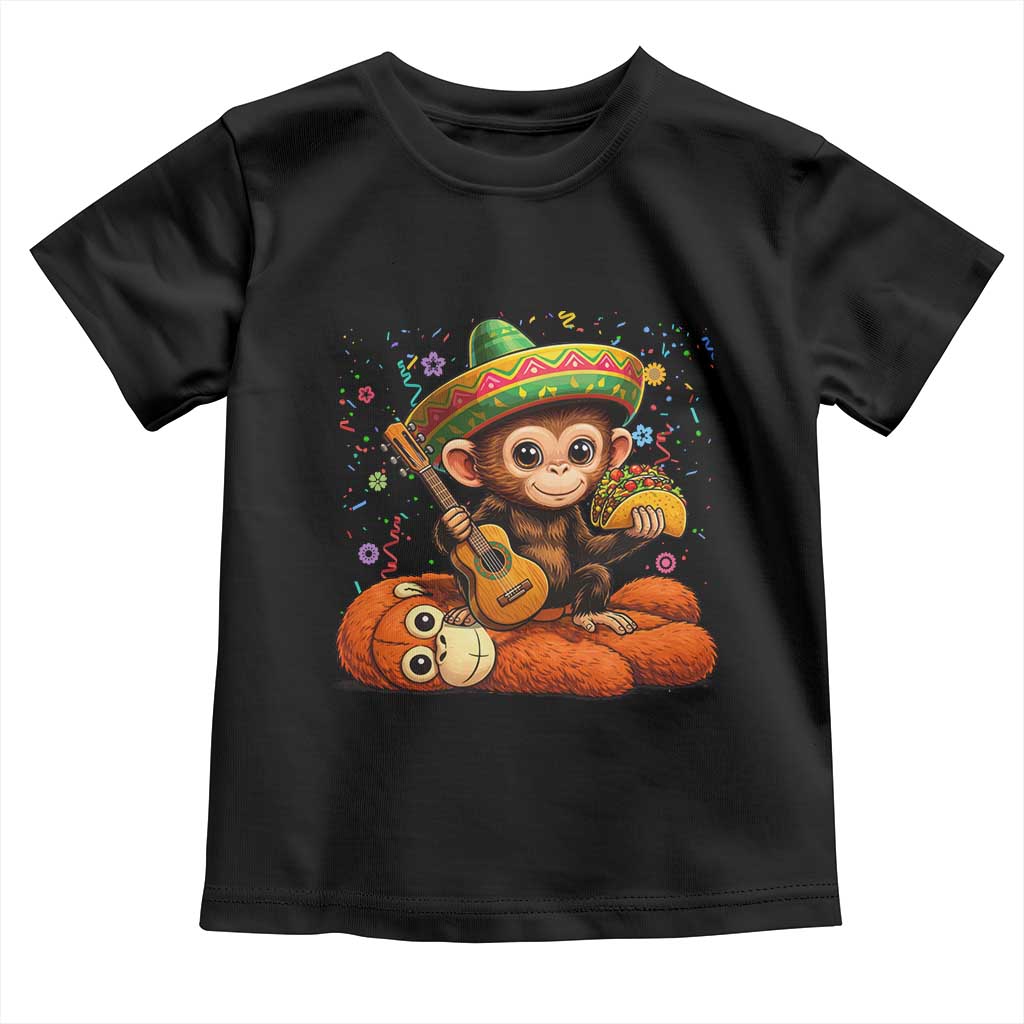 Cute Punch Baby Monkey Cinco De Mayo Toddler T Shirt Funny Animal Gift
