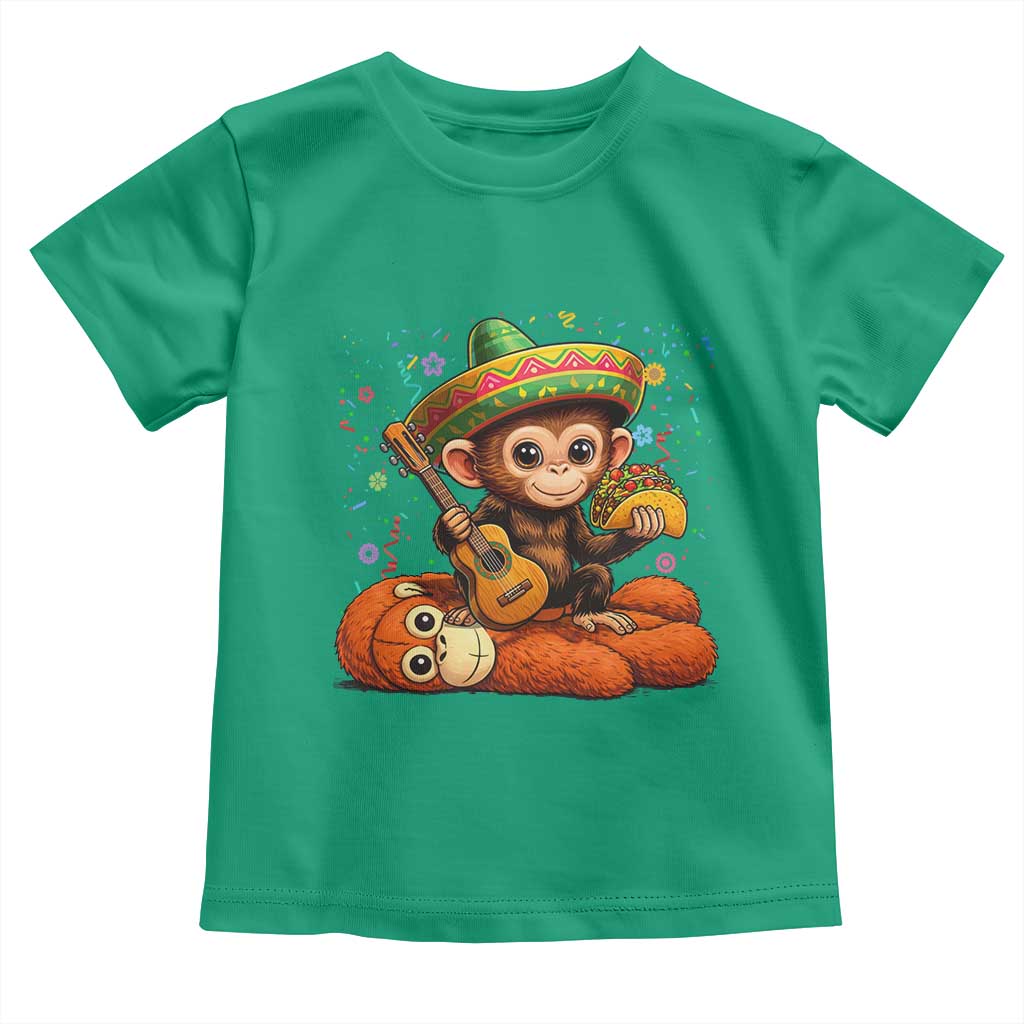 Cute Punch Baby Monkey Cinco De Mayo Toddler T Shirt Funny Animal Gift