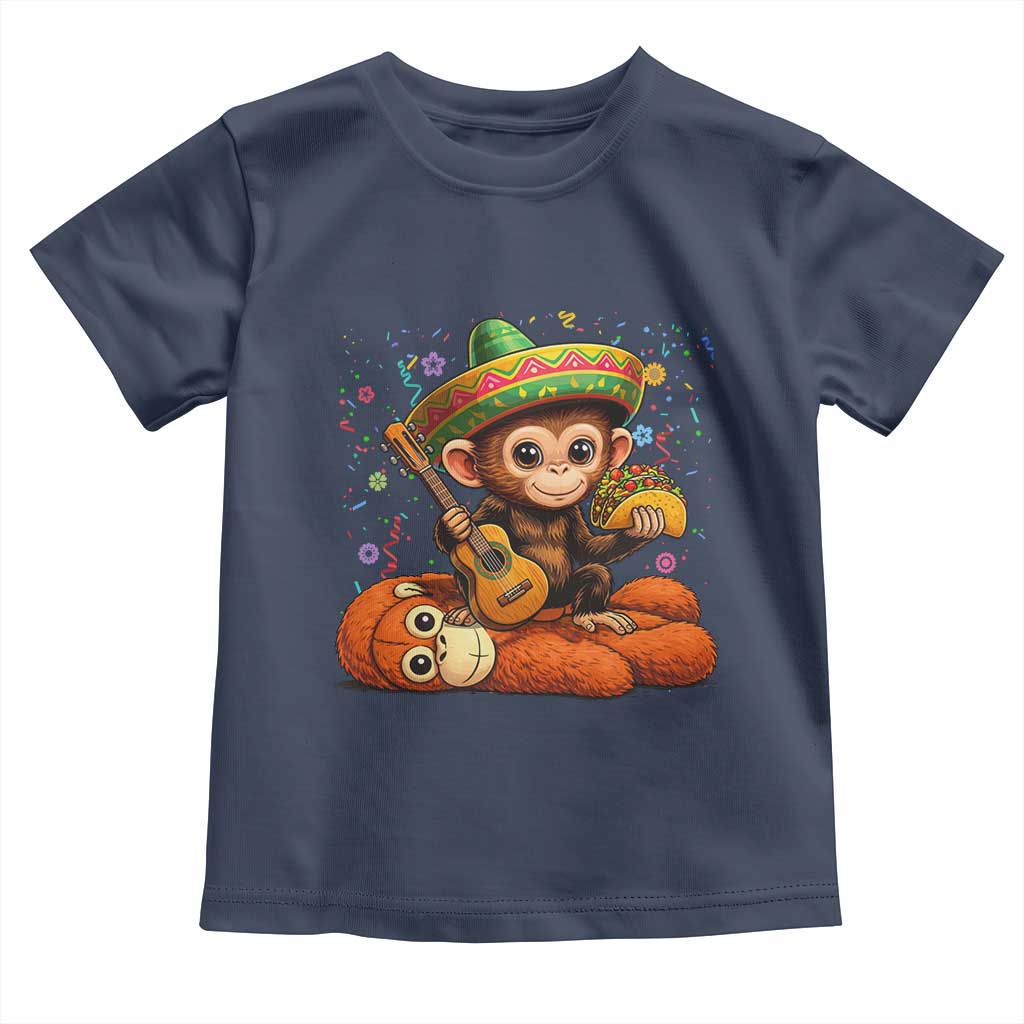 Cute Punch Baby Monkey Cinco De Mayo Toddler T Shirt Funny Animal Gift