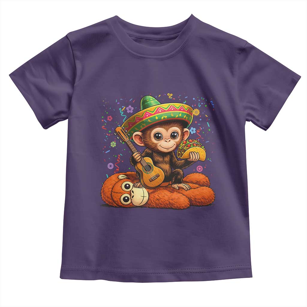 Cute Punch Baby Monkey Cinco De Mayo Toddler T Shirt Funny Animal Gift