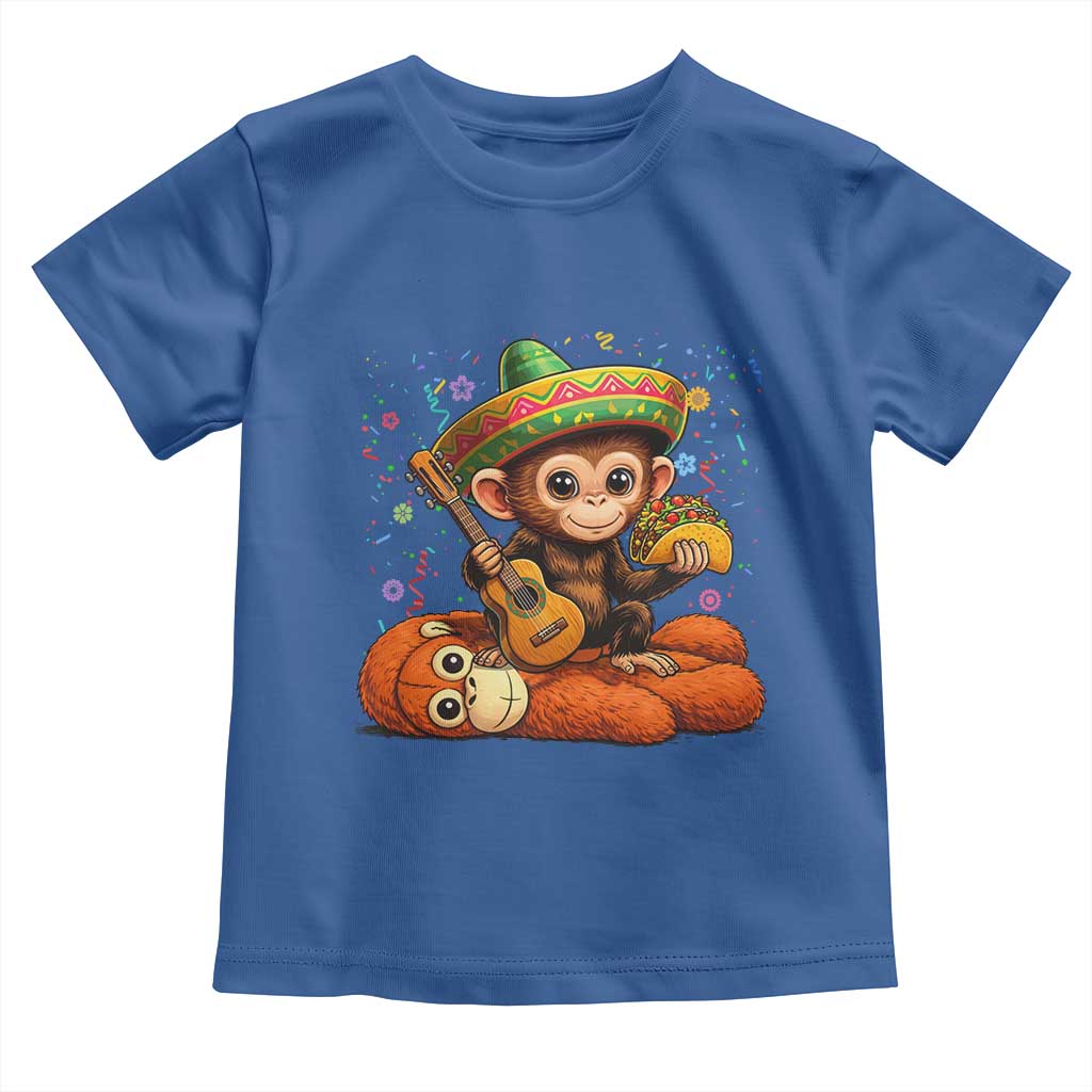Cute Punch Baby Monkey Cinco De Mayo Toddler T Shirt Funny Animal Gift