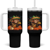 Cute Punch Baby Monkey Cinco De Mayo Tumbler With Handle Funny Animal Gift