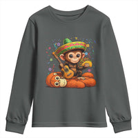 Cute Punch Baby Monkey Cinco De Mayo Youth Sweatshirt Funny Animal Gift