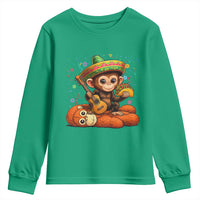 Cute Punch Baby Monkey Cinco De Mayo Youth Sweatshirt Funny Animal Gift