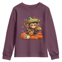 Cute Punch Baby Monkey Cinco De Mayo Youth Sweatshirt Funny Animal Gift