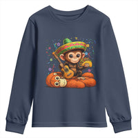 Cute Punch Baby Monkey Cinco De Mayo Youth Sweatshirt Funny Animal Gift
