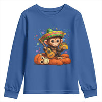 Cute Punch Baby Monkey Cinco De Mayo Youth Sweatshirt Funny Animal Gift