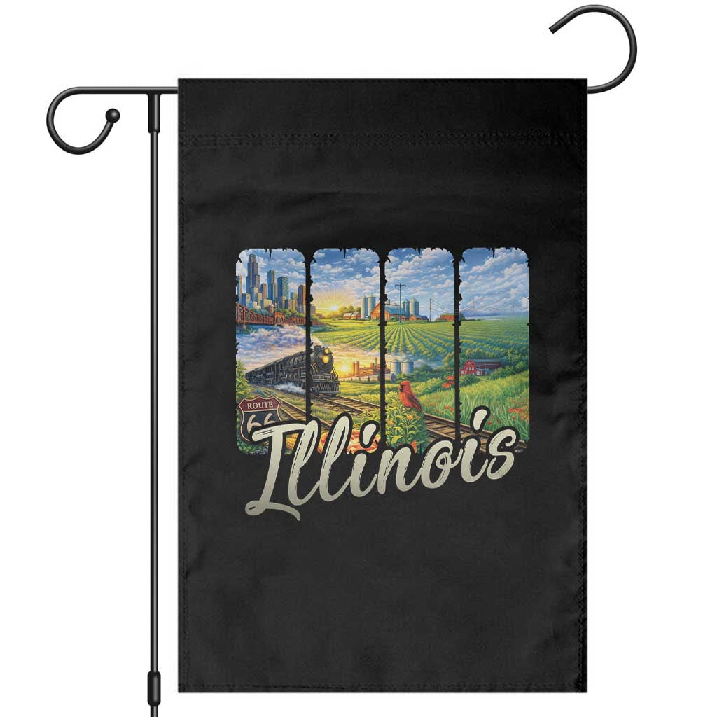 Vintage Illinois State Route Highway 66 Garden Flag Southwest Souvenir