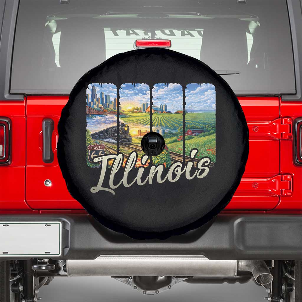 Vintage Illinois State Route Highway 66 Spare Tire Cover Southwest Souvenir
