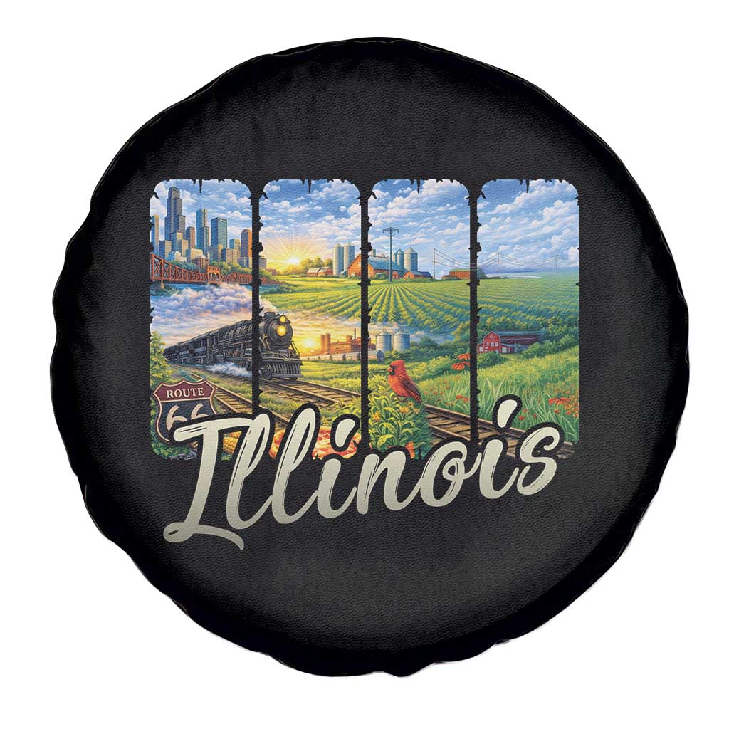 Vintage Illinois State Route Highway 66 Spare Tire Cover Southwest Souvenir