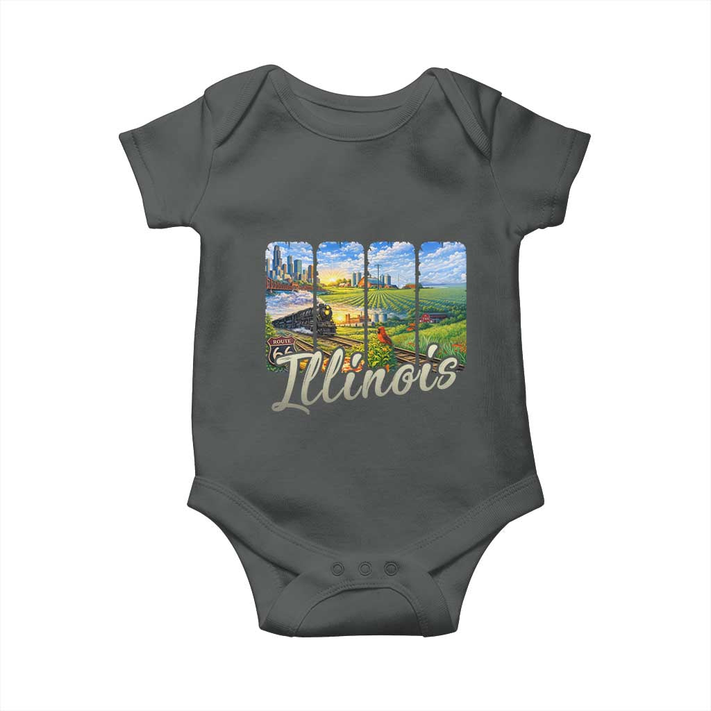 Vintage Illinois State Route Highway 66 Baby Onesie Southwest Souvenir