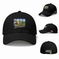 Vintage Illinois State Route Highway 66 Baseball Cap Southwest Souvenir