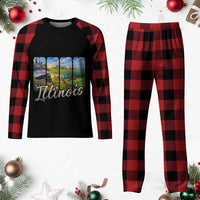 Vintage Illinois State Route Highway 66 Plaid Pajama Set Southwest Souvenir