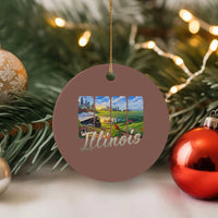 Vintage Illinois State Route Highway 66 Ceramic Ornament Southwest Souvenir