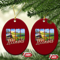 Vintage Illinois State Route Highway 66 Ceramic Ornament Southwest Souvenir