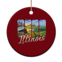 Vintage Illinois State Route Highway 66 Ceramic Ornament Southwest Souvenir