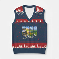 Vintage Illinois State Route Highway 66 V-Neck Knit Sweater Vest Southwest Souvenir