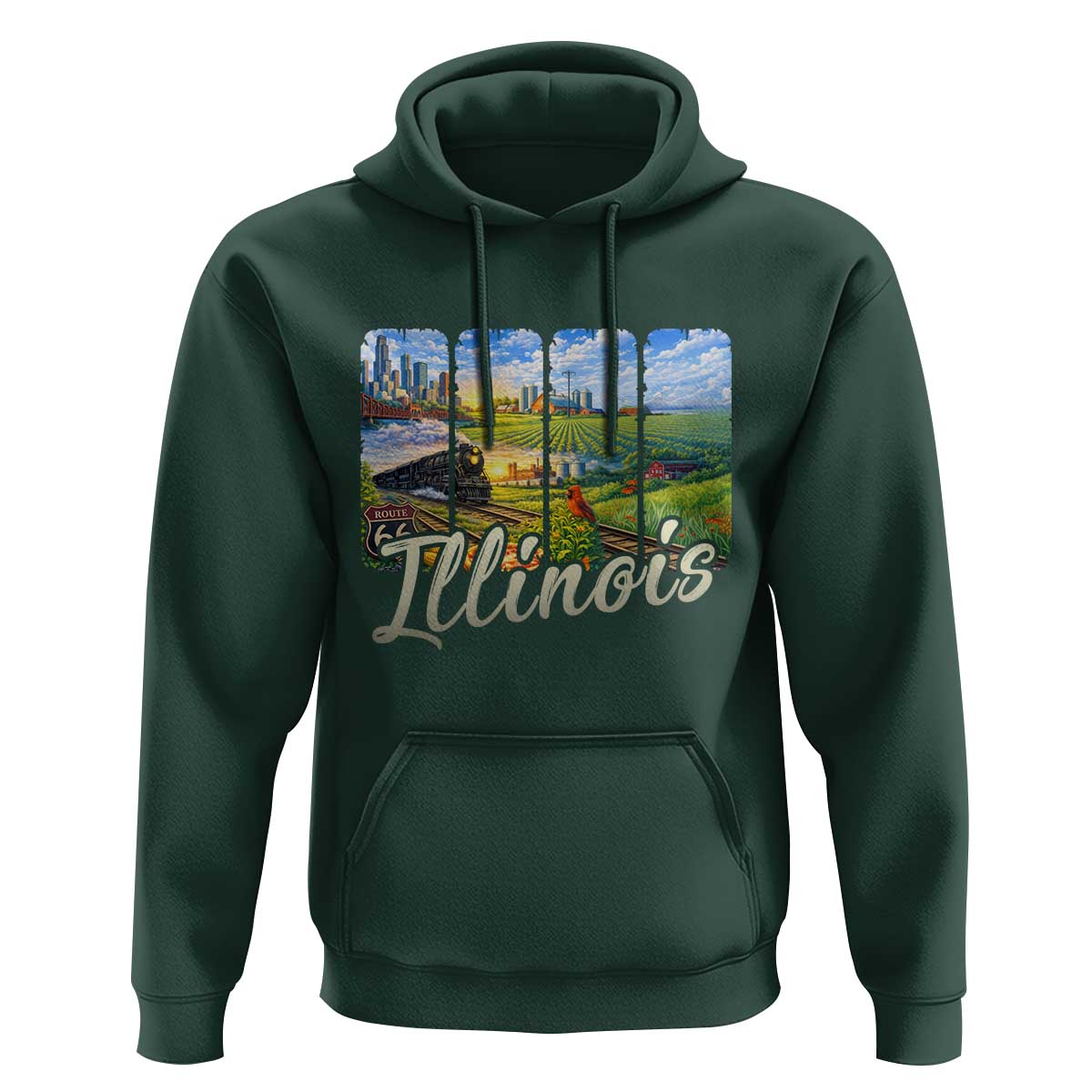 Vintage Illinois State Route Highway 66 Hoodie Southwest Souvenir