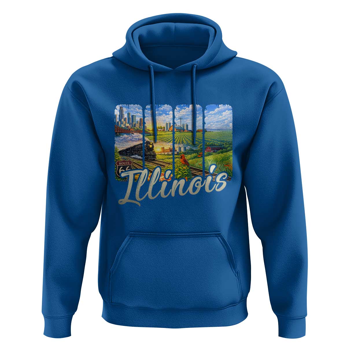 Vintage Illinois State Route Highway 66 Hoodie Southwest Souvenir
