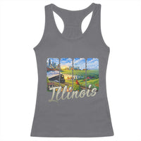 Vintage Illinois State Route Highway 66 Racerback Tank Top Southwest Souvenir