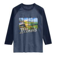 Vintage Illinois State Route Highway 66 Raglan Shirt Southwest Souvenir