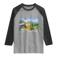 Vintage Illinois State Route Highway 66 Raglan Shirt Southwest Souvenir