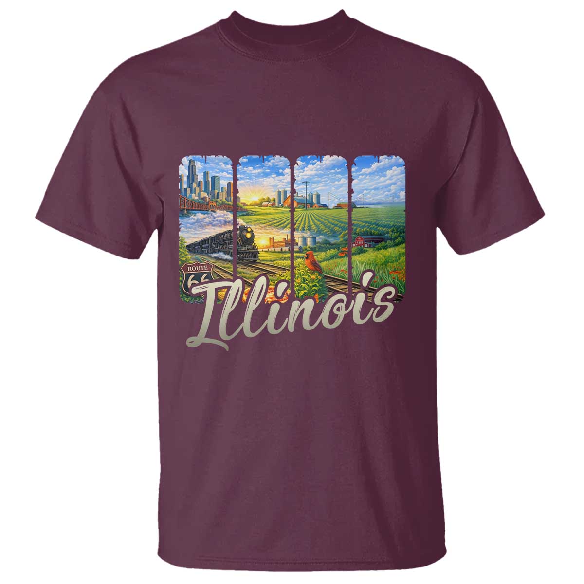 Vintage Illinois State Route Highway 66 T Shirt Southwest Souvenir