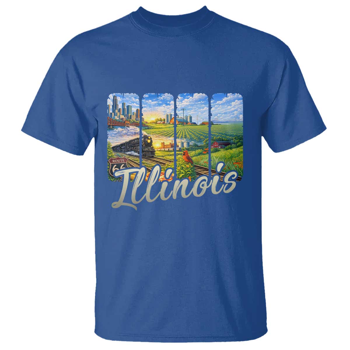 Vintage Illinois State Route Highway 66 T Shirt Southwest Souvenir