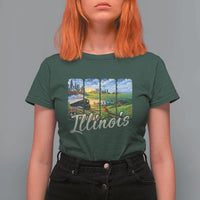 Vintage Illinois State Route Highway 66 T Shirt For Women Southwest Souvenir