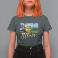 Vintage Illinois State Route Highway 66 T Shirt For Women Southwest Souvenir