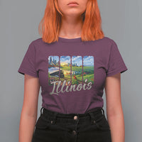 Vintage Illinois State Route Highway 66 T Shirt For Women Southwest Souvenir