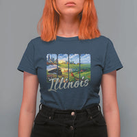 Vintage Illinois State Route Highway 66 T Shirt For Women Southwest Souvenir