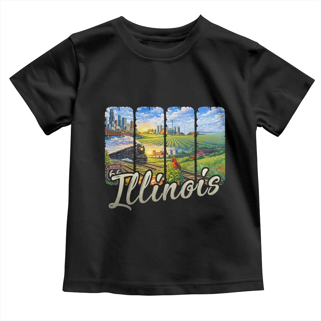 Vintage Illinois State Route Highway 66 Toddler T Shirt Southwest Souvenir