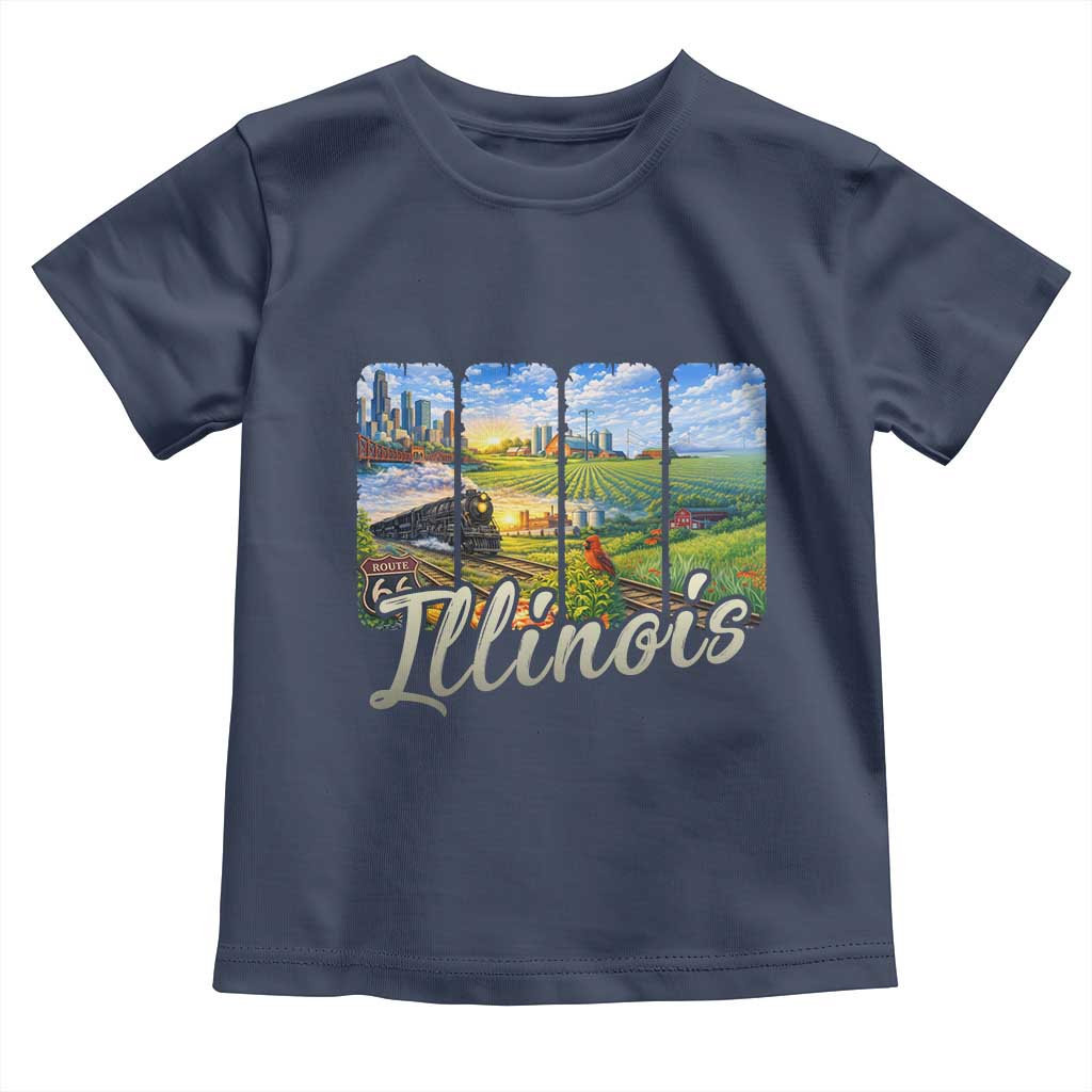 Vintage Illinois State Route Highway 66 Toddler T Shirt Southwest Souvenir