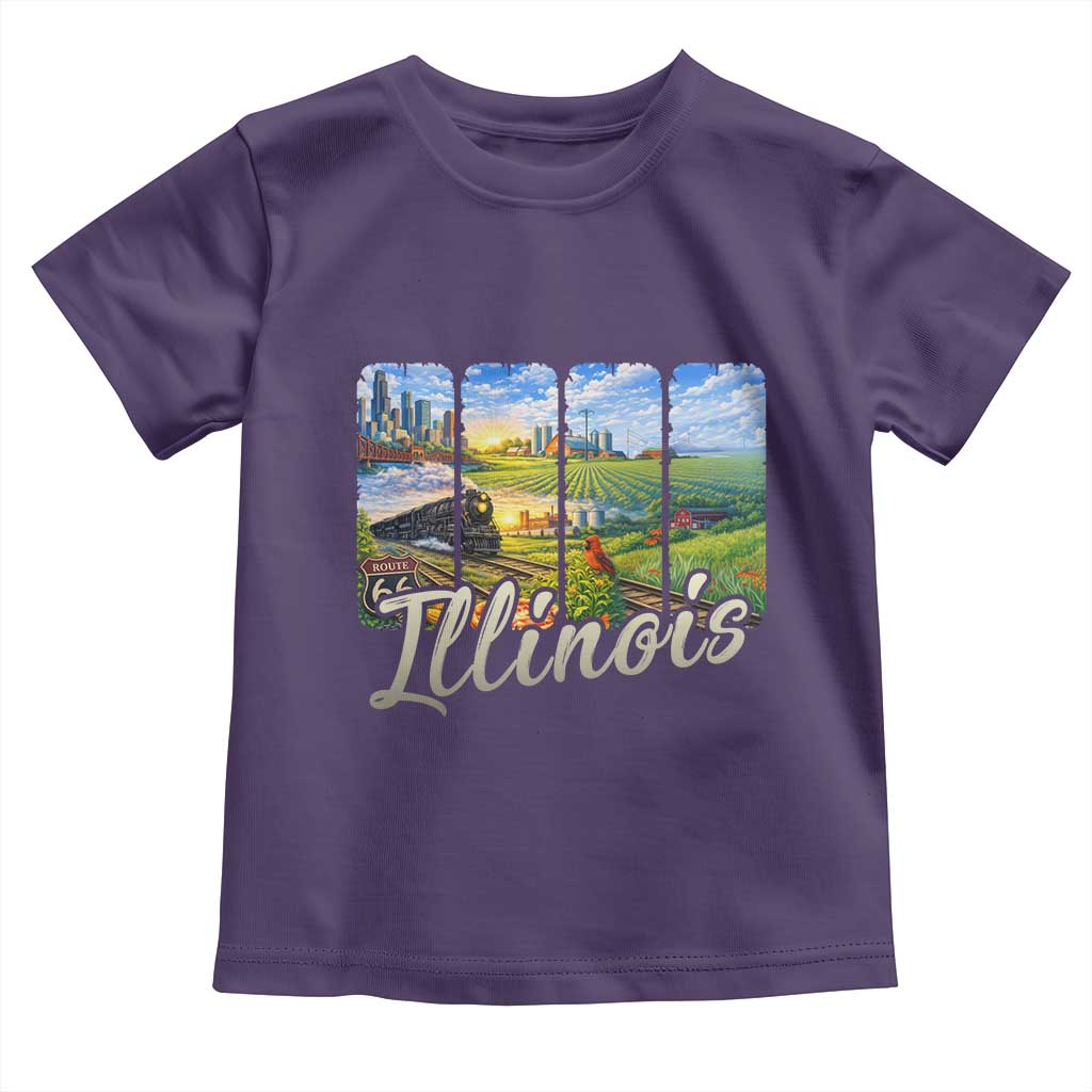 Vintage Illinois State Route Highway 66 Toddler T Shirt Southwest Souvenir