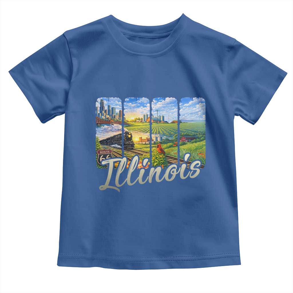Vintage Illinois State Route Highway 66 Toddler T Shirt Southwest Souvenir