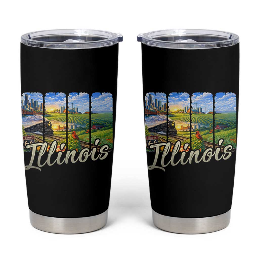 Vintage Illinois State Route Highway 66 Tumbler Cup Southwest Souvenir