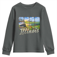 Vintage Illinois State Route Highway 66 Youth Sweatshirt Southwest Souvenir