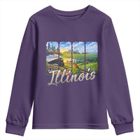 Vintage Illinois State Route Highway 66 Youth Sweatshirt Southwest Souvenir